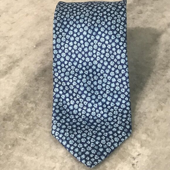 Italo Ferretti Other - Italo Ferretti Tie Mens Blue Floral Silk Necktie Made in Italy 3" Wide 60" Long